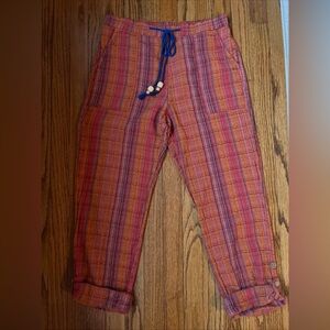 Sundance Caravan Pull-on Pants Sz Petite M Adjustable Length Relaxed Beach Boho